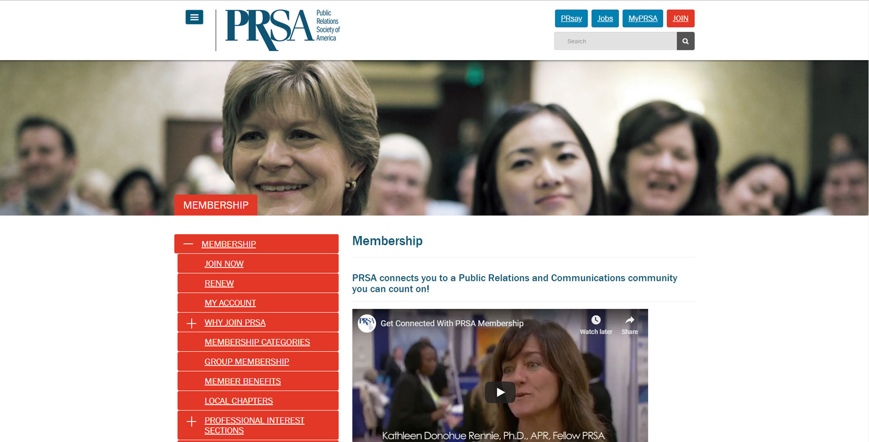 A WordPress website developed by Advanced Systemics for the Public Relations Society of America