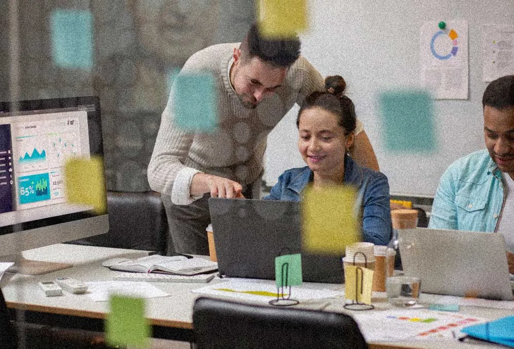 Digital agency team collaborating on web development and project delivery