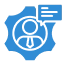 Workflow automation icon blue