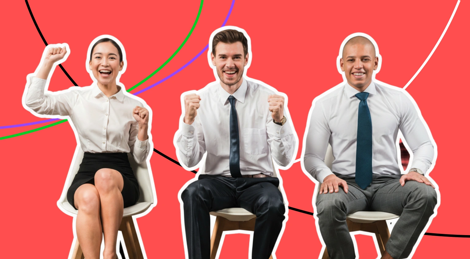 Business professionals celebrate the successful launch of a government agency website design and development project.