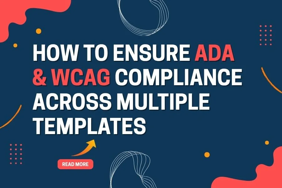 WCAG compliance audit dashboard showing multiple website templates
