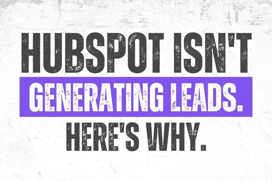 HubSpot lead generation dashboard showing stalled contact growth