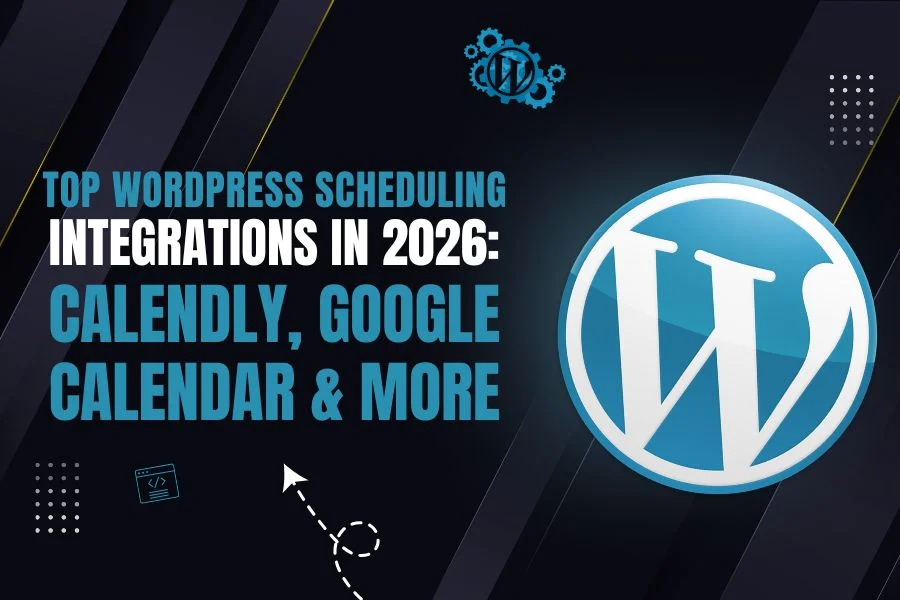WordPress scheduling plugin comparison showing Calendly and Google Calendar options.